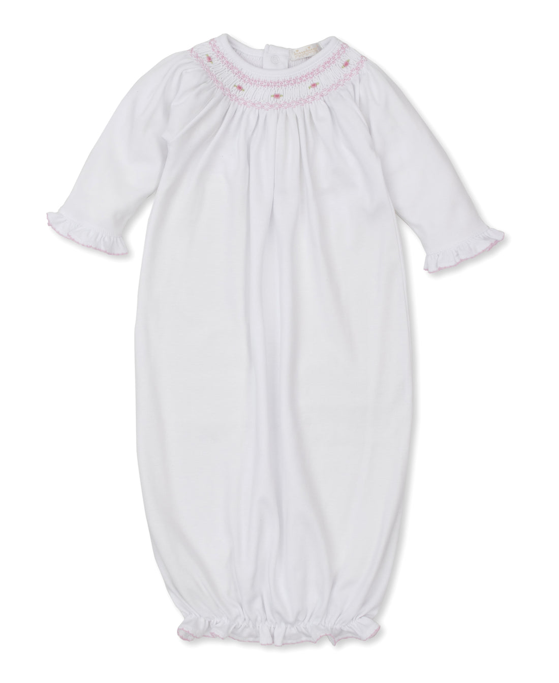 Kissy Kissy FA23 Sleep Sack w/Hand Smocking - White/Pink