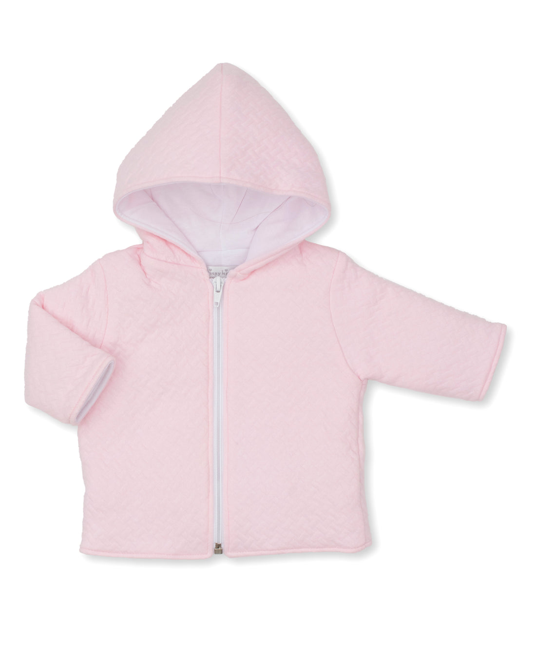 Kissy Kissy Jacquard Padded Zip Jacket - Light Pink