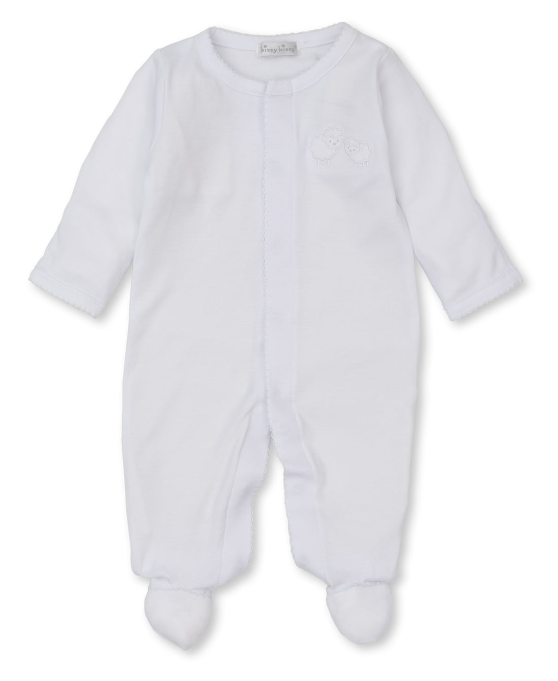 Kissy Kissy Sweetest Sheep Footie - White