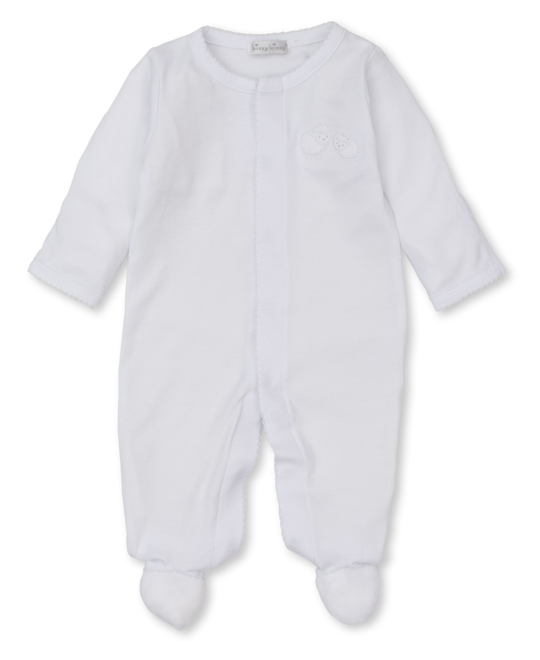 Kissy Kissy Sweetest Sheep Footie - White