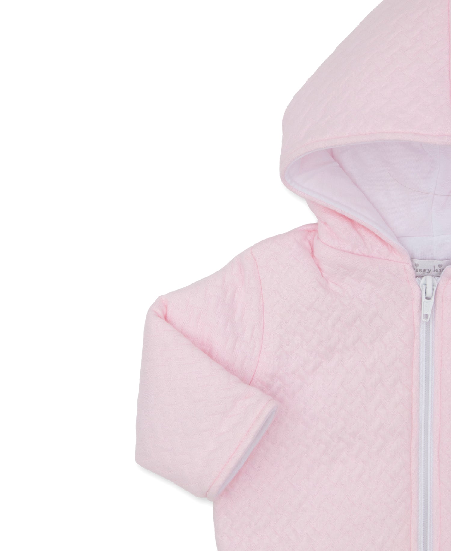 Kissy Kissy Jacquard Padded Zip Jacket - Light Pink