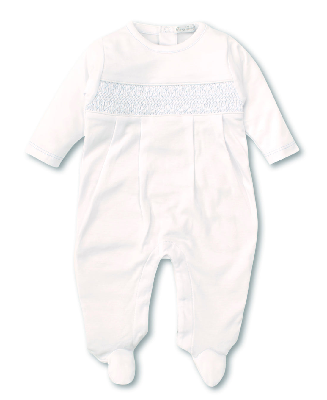 Kissy Kissy CLB Footie w/Hand Smock - White/Blue