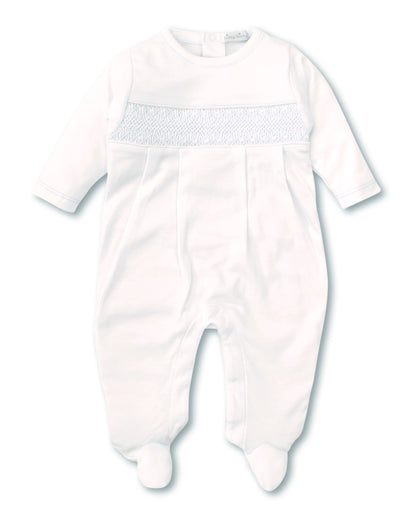 Kissy Kissy CLB Footie w/Hand Smock - White/Blue