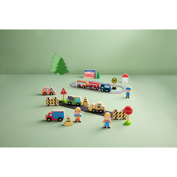 Construction Wood Toy Set