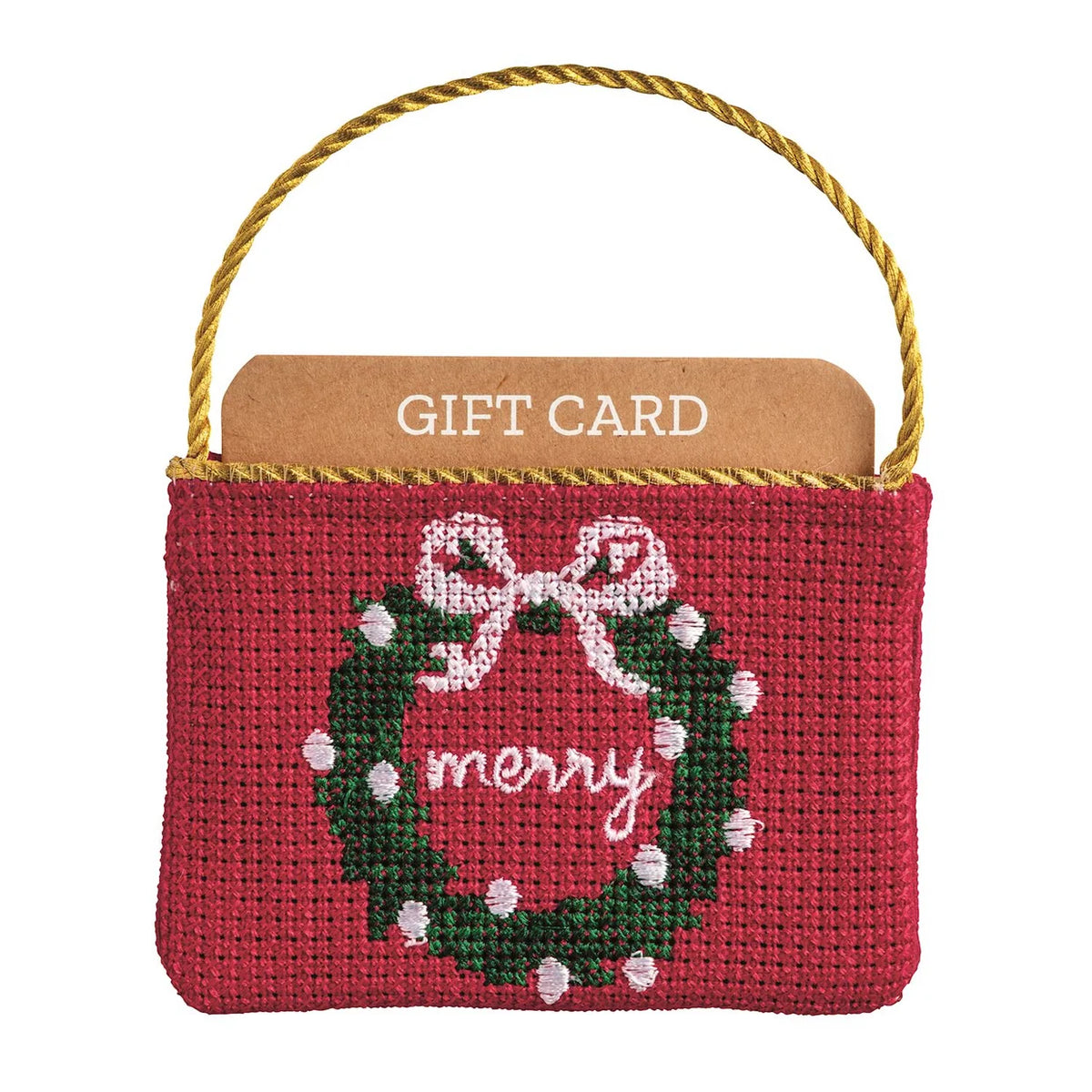 Needlepoint Christmas Gift Card Pouches