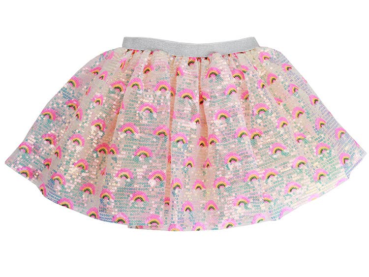 Sparkle Rainbow Tutu: White