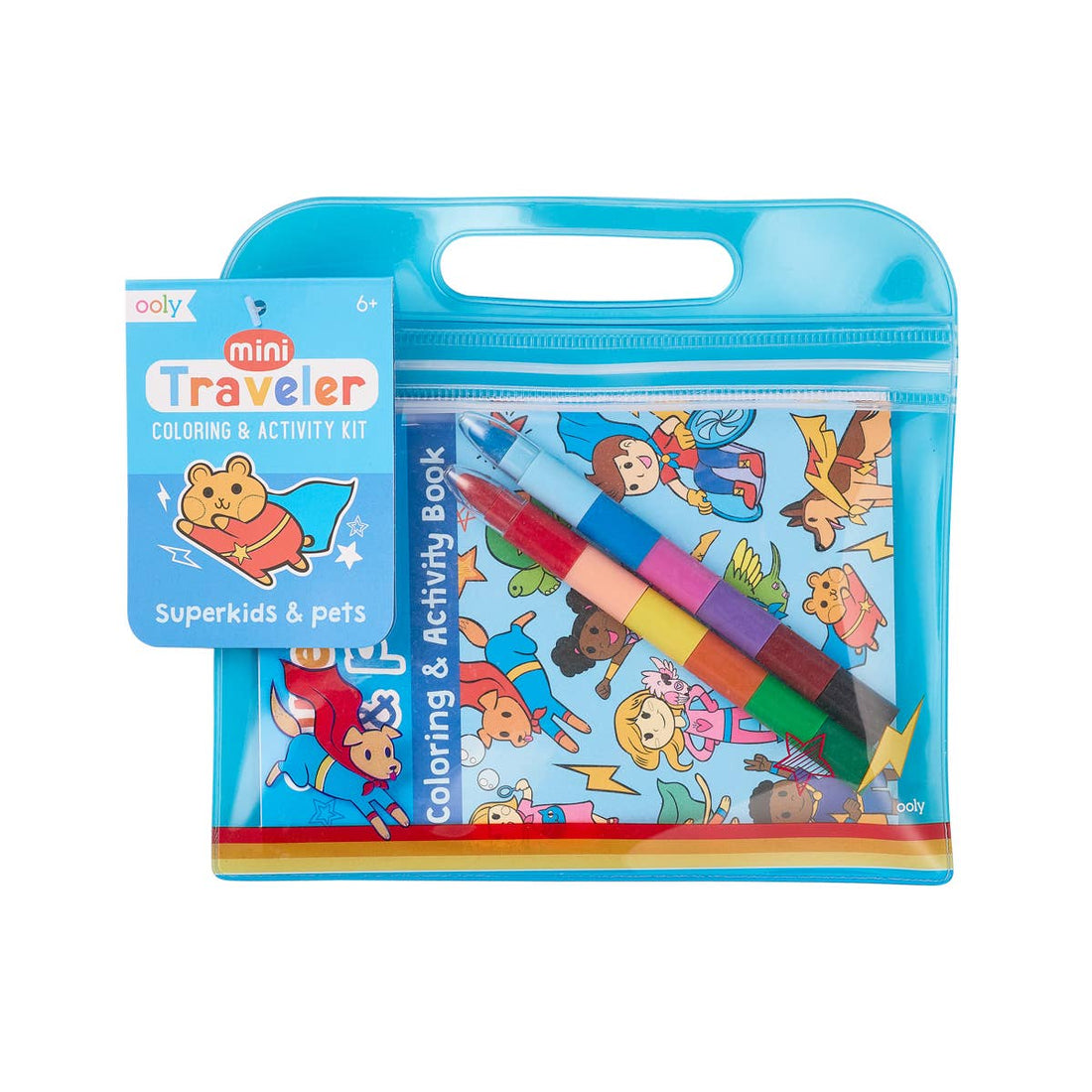 Mini Traveler Coloring + Activity Kit - Superkids &amp; Pets