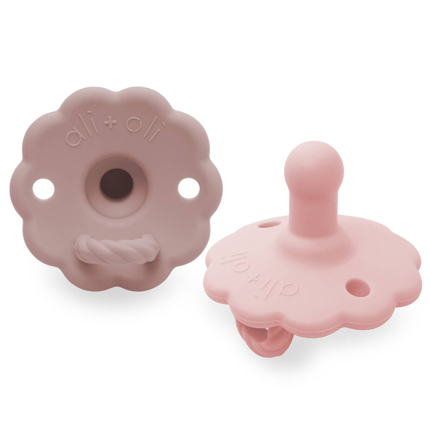 Pacifier Set Flower: Blush &amp; Pink