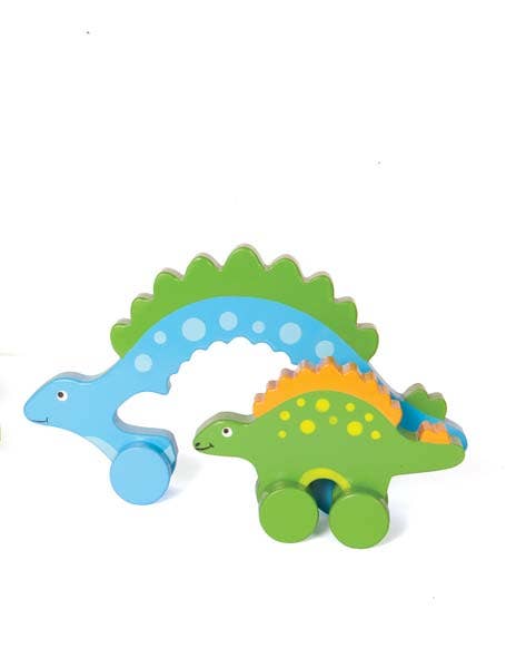 Stegosaurus Dino Big &amp; Little Wooden Roller