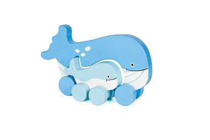 Whale Big &amp; Little Wooden Roller