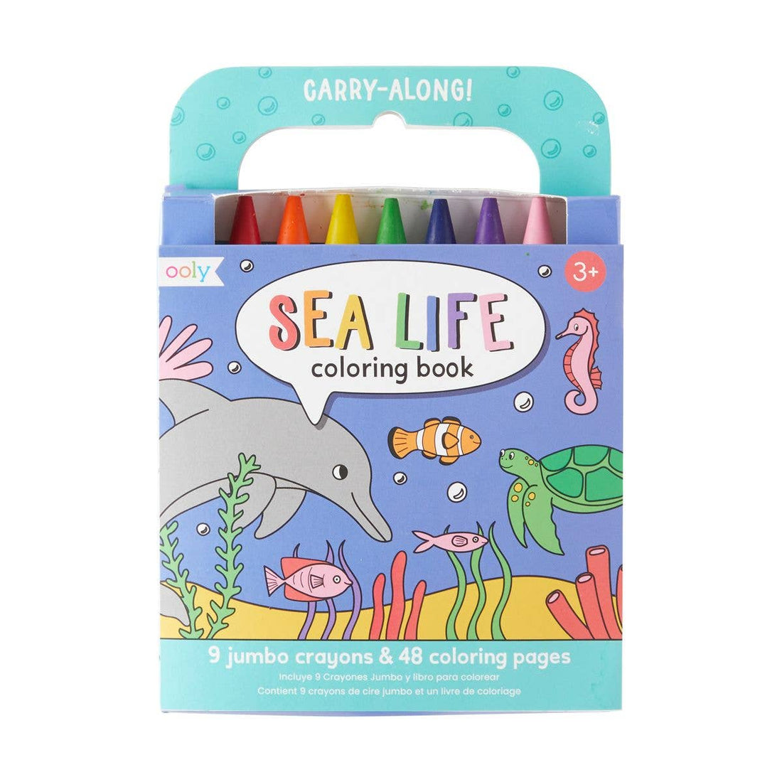 Carry Along Crayon &amp; Coloring Book Kit-Sea Life