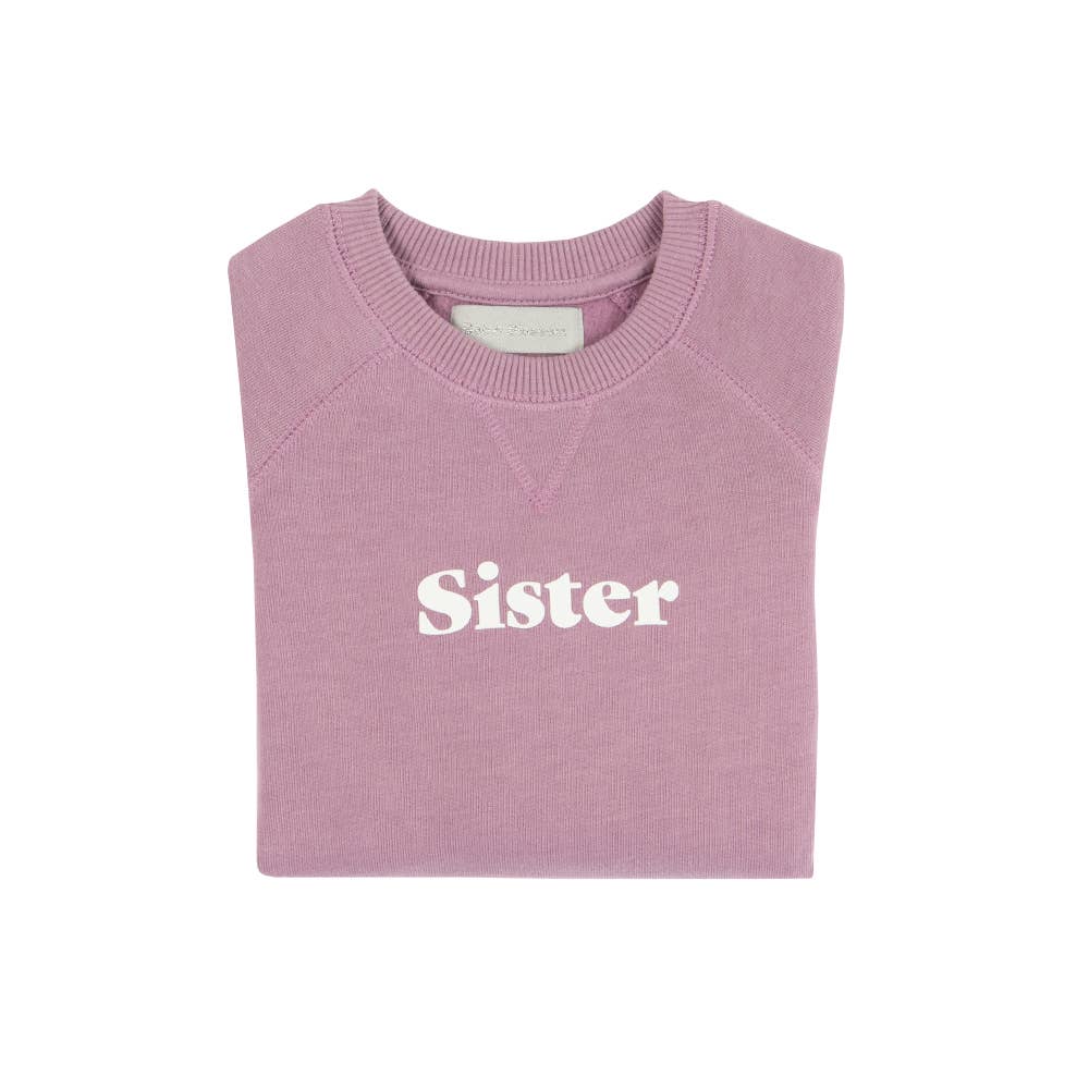 &quot;Sister&quot; Sweatshirt: Violet